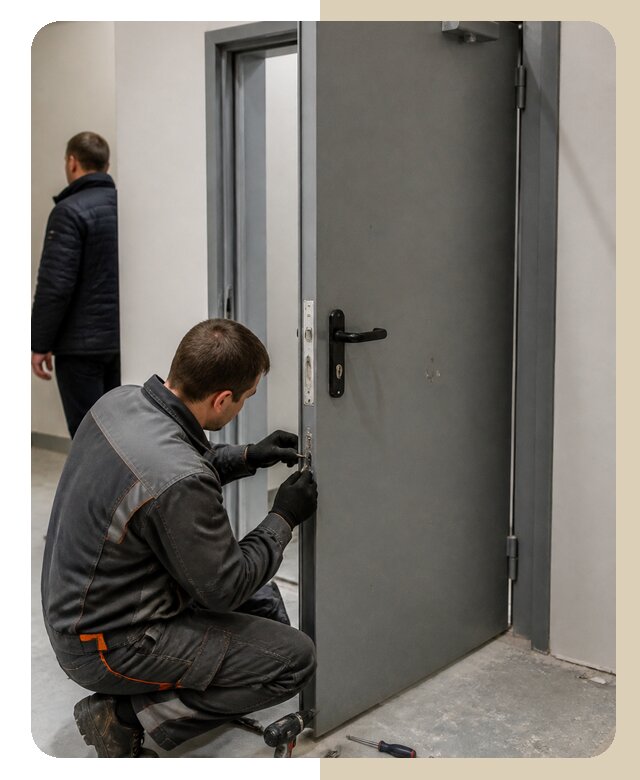 Ремонт противопожарной двери в Сосногорске по цене 6705 р. | Дверной